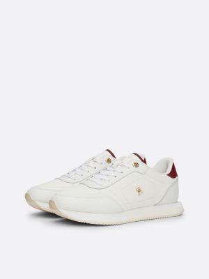 white essential runner trainers for women tommy hilfiger