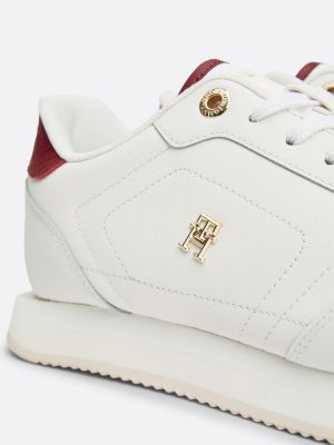 white essential runner trainers for women tommy hilfiger