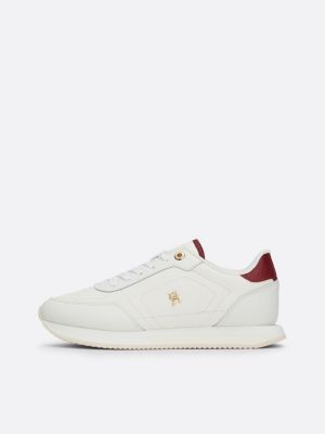 white essential runner trainers for women tommy hilfiger