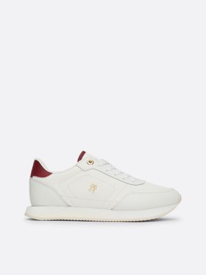 white essential runner trainers for women tommy hilfiger