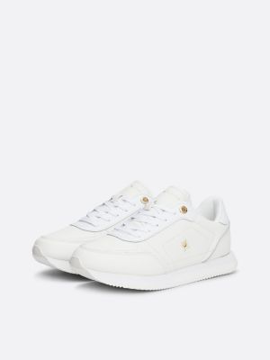 white essential runner trainers for women tommy hilfiger