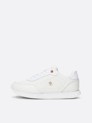 white essential runner trainers for women tommy hilfiger