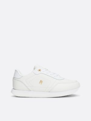 white essential runner trainers for women tommy hilfiger