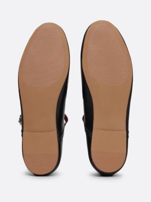 ballerines mary jane en cuir noir pour femmes tommy hilfiger