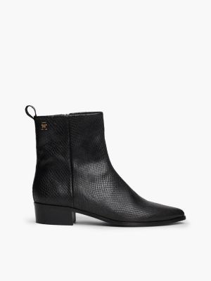 Bottines serpent noir hotsell