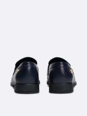 mocassins en cuir à clou bleu pour femmes tommy hilfiger