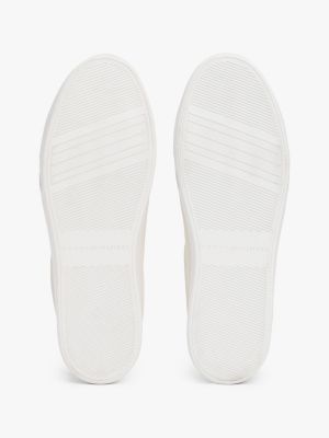 white leather court trainers for women tommy hilfiger