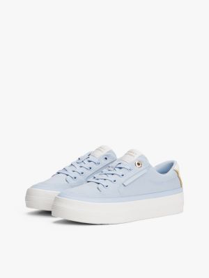 blau sneaker mit kontrast-besatz für damen - tommy hilfiger