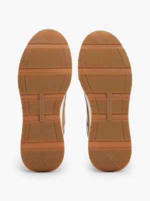 baskets en cuir à monogramme th plusieurs couleurs pour femmes tommy hilfiger