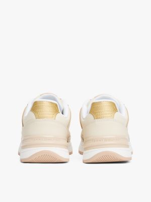 baskets en cuir à monogramme th plusieurs couleurs pour femmes tommy hilfiger