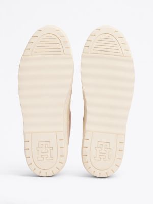 multi color block-basketball-sneaker aus leder für damen - tommy hilfiger
