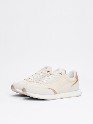 multi contrast heel trainers for women tommy hilfiger