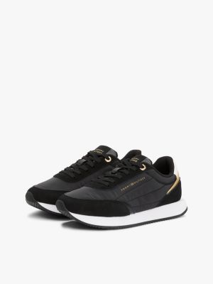 black contrast heel trainers for women tommy hilfiger