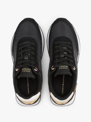 black contrast heel trainers for women tommy hilfiger