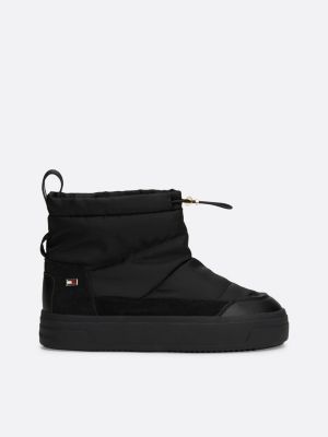 black toggle cord ankle snow boots for women tommy hilfiger