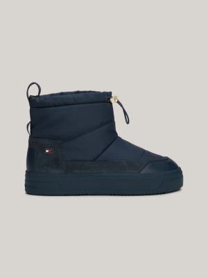 stivaletti da neve con tiralacci blue da donne tommy hilfiger