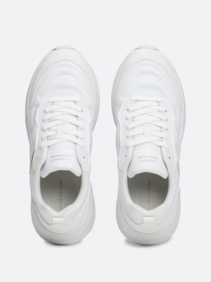 white leather chunky trainers for women tommy hilfiger