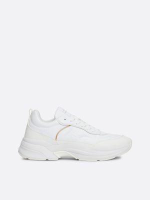 white leather chunky trainers for women tommy hilfiger