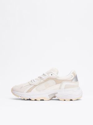 baskets chunky ton sur ton beige pour femmes tommy hilfiger