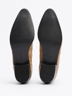bottines chelsea cow-boy en daim marron pour femmes tommy hilfiger