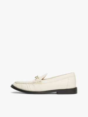 white leather horsebit loafers for women tommy hilfiger