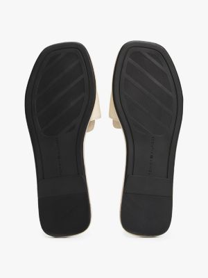 mules en cuir à détail mors plusieurs couleurs pour femmes tommy hilfiger