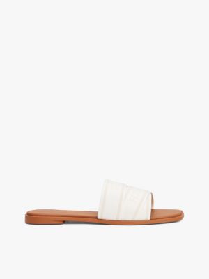 multi webbing woven logo strap mules for women tommy hilfiger