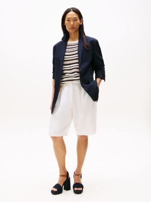 sandali con plateau e tacco largo blu da donne tommy hilfiger