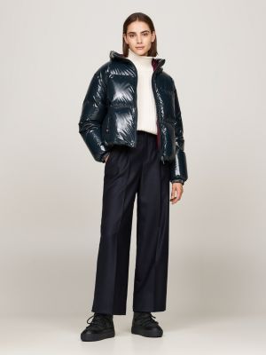 schwarz th monogram schnee-schnürstiefel für damen - tommy hilfiger