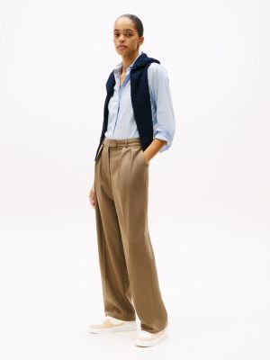 sneakers stile basket con mix di texture bianco da donne tommy hilfiger