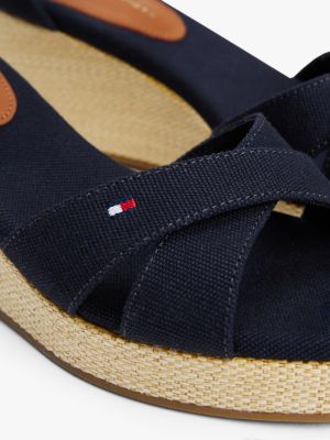 espadrilles compensées à brides croisées plusieurs couleurs pour femmes tommy hilfiger