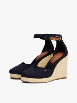 espadrillas con plateau e cinturino multicolore da donne tommy hilfiger