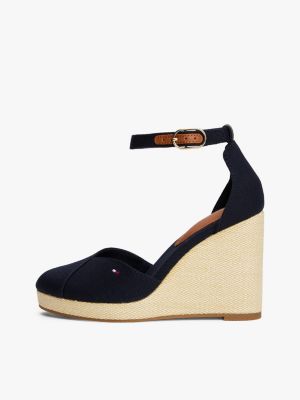 multi ankle strap wedge espadrilles for women tommy hilfiger