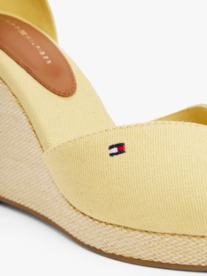 meerdere kleuren espadrille met sleehak en enkelbandje voor dames - tommy hilfiger