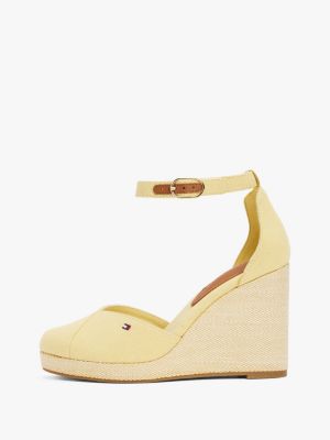 meerdere kleuren espadrille met sleehak en enkelbandje voor dames - tommy hilfiger