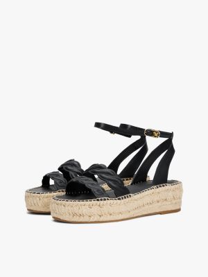 meerdere kleuren leren espadrille met reliëflogo voor dames - tommy hilfiger