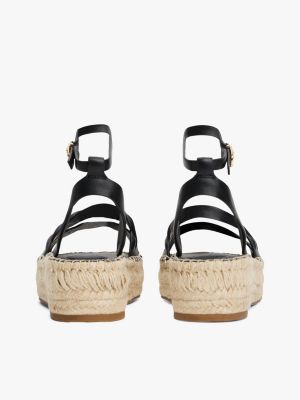 meerdere kleuren leren espadrille met reliëflogo voor dames - tommy hilfiger