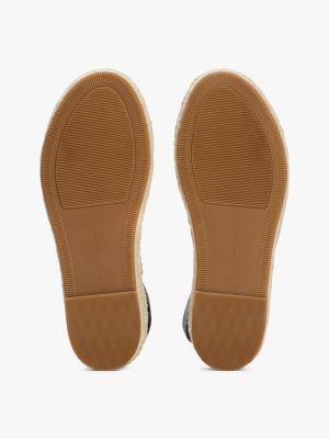 multi geprägte leder-espadrille für damen - tommy hilfiger