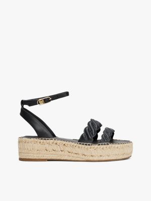 multi leather embossed espadrilles for women tommy hilfiger