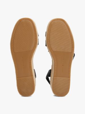 multi leather platform espadrilles for women tommy hilfiger