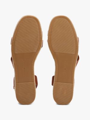 multi leather platform espadrilles for women tommy hilfiger