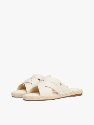 multi satin espadrille mules for women tommy hilfiger