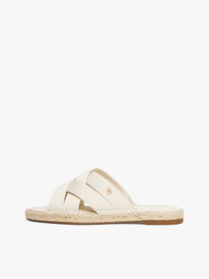 multi satin espadrille mules for women tommy hilfiger