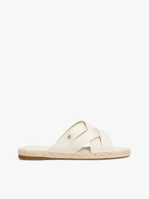 multi satin espadrille mules for women tommy hilfiger