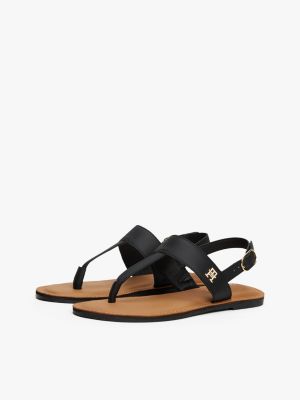 multi leather toe post sandals for women tommy hilfiger