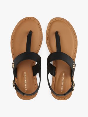 multi leather toe post sandals for women tommy hilfiger