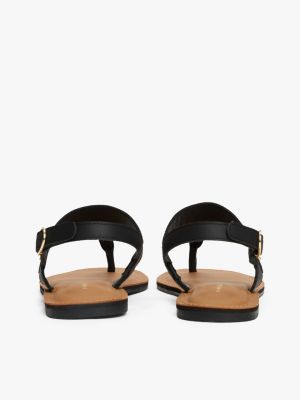 multi leather toe post sandals for women tommy hilfiger