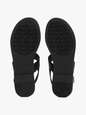 meerdere kleuren leren teenslipper-sandaal voor dames - tommy hilfiger