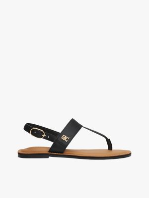 multi leather toe post sandals for women tommy hilfiger