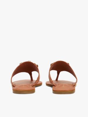 Leather Horsebit Sandals Brown Tommy Hilfiger